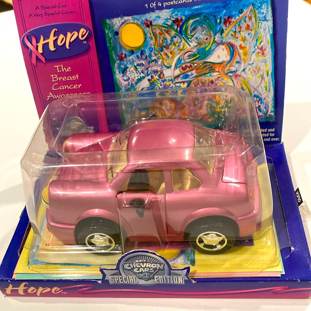 Vintage Breast Cancer Awareness Special Edition  Chevron Car NWOT